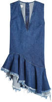 Thumbnail for your product : Marques Almeida Frayed Denim Shift Dress