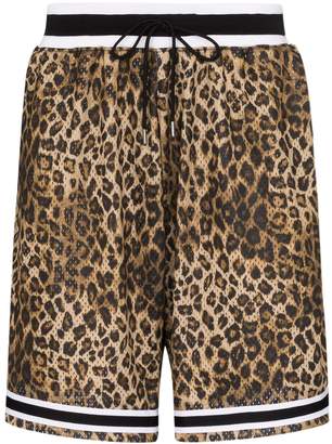 John Elliott Game leopard-print shorts