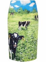 Thumbnail for your product : Moschino Farm-Print Skirt