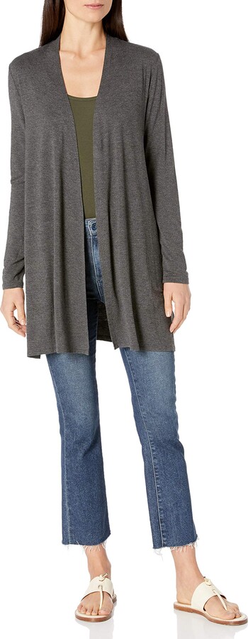 Amazon Essentials Women's Long-Sleeve Open-Front Cardigan - ShopStyle