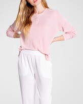 Thumbnail for your product : PJ Salvage Drop-Shoulder Thermal-Knit Henley Top