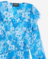 Thumbnail for your product : The Kooples Long blue dress with floral print