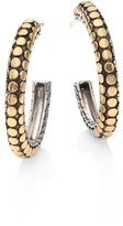 Thumbnail for your product : John Hardy Dot 18K Yellow Gold & Sterling Silver Hoop Earrings