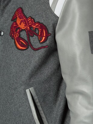 Lanvin lobster embroidered Baseball jacket