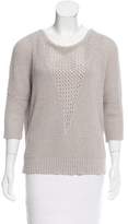 Thumbnail for your product : L'Agence Bateau Neck Open Knit Sweater