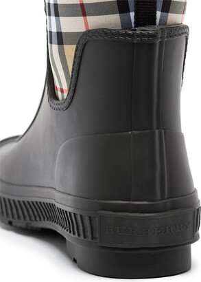 Burberry Vintage check neoprene and rubber rain boots