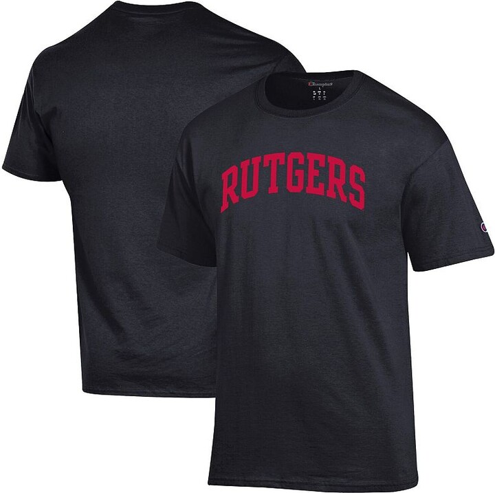 Men's Champion Black Rutgers Scarlet Knights Basic Arch T-Shirt