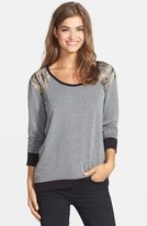 Thumbnail for your product : Jessica Simpson 'Amber' Back Cutout Contrast Shoulder Pullover