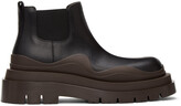 Thumbnail for your product : Bottega Veneta Black & Brown Low 'The Tire' Chelsea Boots