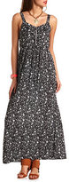 Thumbnail for your product : Charlotte Russe Floral Print Zip-Up Ruffle Maxi Dress