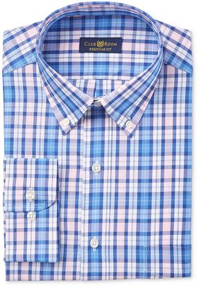 Club Room Men's Estate Classic-Fit Plaid Dress Shirt, Created for Macy's