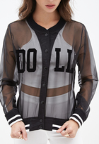 Thumbnail for your product : Forever 21 Barbie Doll Varsity Jacket