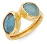 Thumbnail for your product : Gurhan One-Of-A-Kind 24K Yellow Gold Blue Topaz & Aquamarine Ring