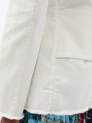 Christopher Kane Patch-pocket Organic-cotton Twill Jacket - White