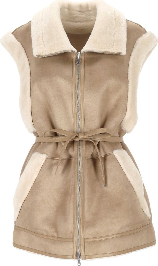 Urban Code Urbancode Belted Shearling Vest