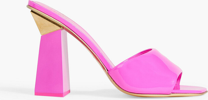 Valentino Garavani One Stud Hyper 105 patent-leather mules