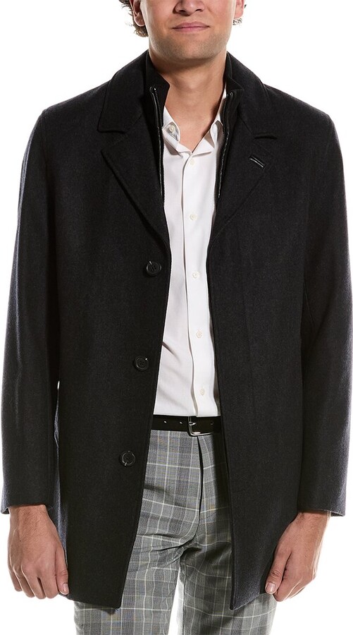 Cole Haan Melton 3-in-1 Wool-Blend Coat
