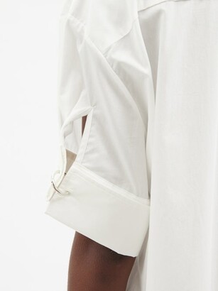 Marques Almeida Ring-cuff Organic-cotton Poplin Shirt Dress - White