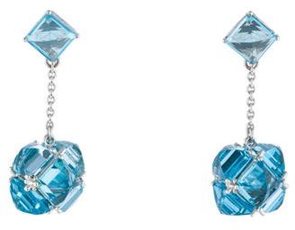 Paolo Costagli Blue Topaz Chain Drop Earrings