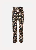 Thumbnail for your product : Chloé Printed Cotton-blend Velvet Straight-leg Pants