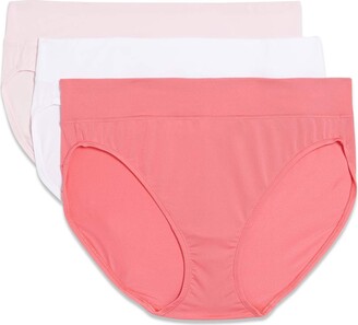 Warner's womens Blissful Benefits Dig-free Comfort Waistband Microfiber  Hi-cut 3-pack 5138w Underwear - ShopStyle Panties