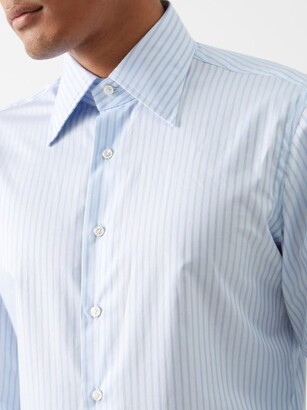 Husbands Paris - Striped Cotton-twill Shirt - Light Blue