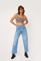 Thumbnail for your product : Nasty Gal Womens Snake Print Crop Top - Brown - 12