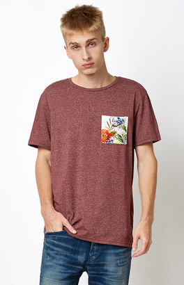 On The Byas Contrast Maroon Pocket T-Shirt