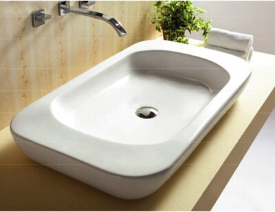 Caracalla Ceramica Ceramic Rectangular Vessel Bathroom Sink