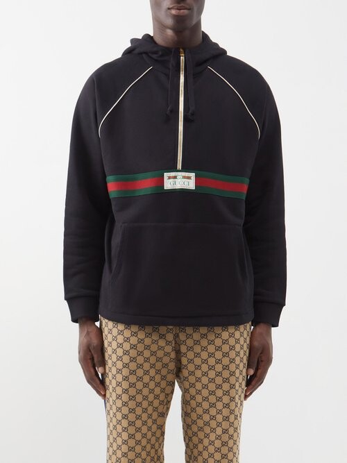 Gucci Boutique print cotton jersey hoodie - ShopStyle