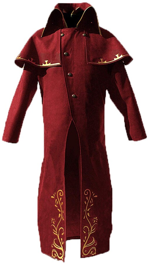 oneforus Medieval Knight Retro Trench Coat Men Renaissance Slim Shawl ...