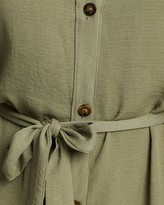 Thumbnail for your product : boohoo Utility Wrap Over Woven Shirt Midi Dress