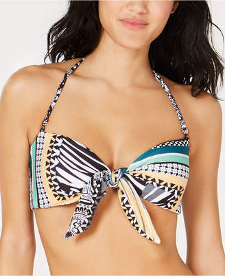 Becca Handkerchief Printed Reversible Bandeau Bikini Top Women Swimsuit
