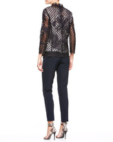Thumbnail for your product : Escada Cropped Twill Pants, Navy