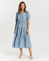 Thumbnail for your product : Atmos & Here Atmos&Here - Women's Blue Midi Dresses - Viccy Midi Dress - Size 6 at The Iconic