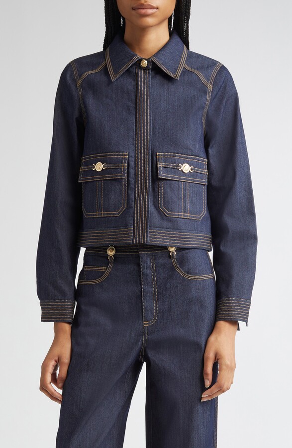 Cinq à Sept Lydie Crop Denim Jacket