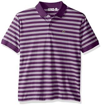 Lacoste Men's Short Sleeve Jersey Stripe Regular Fit Woven Shirt