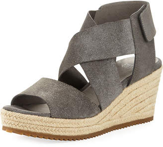 Eileen Fisher Willow Starry Suede Wedge Espadrille Sandal