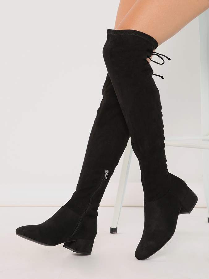 gianni bini trillia block heel stretch over the knee boots