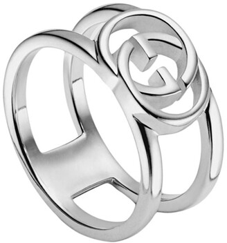 wide ring with interlocking g motif