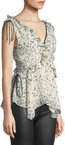 Thumbnail for your product : Derek Lam 10 Crosby Sleeveless V-Neck Ruffle Top