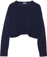 Thumbnail for your product : Miu Miu Cropped oversized cashmere sweater