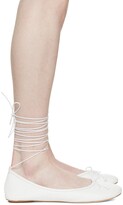 Thumbnail for your product : Molly Goddard White Albie Ballerina Flats