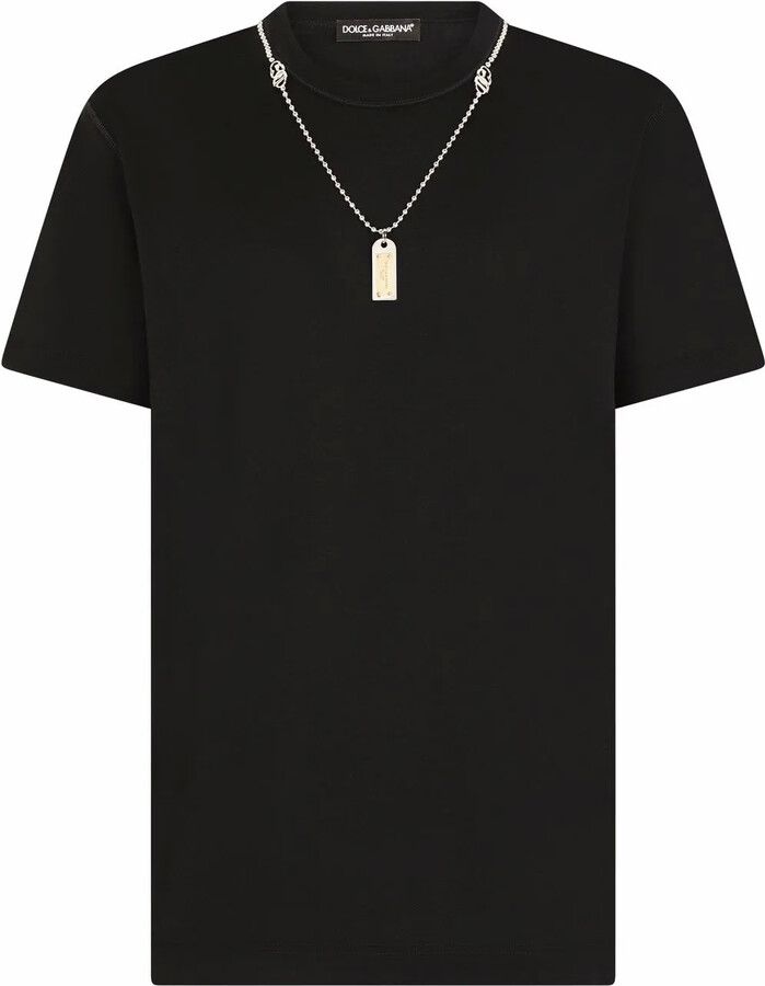 Dolce & Gabbana logo dog-tag T-shirt