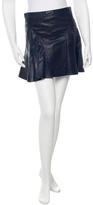 Thumbnail for your product : Derek Lam 10 Crosby Flared Leather Mini Skirt w/ Tags
