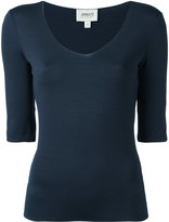 Armani Collezioni - t-shirt à large encolure - women - Spandex/Elasthanne/viscose - 44