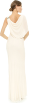 Thumbnail for your product : Badgley Mischka Gown with Beaded Shoulder
