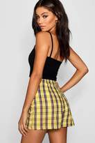 Thumbnail for your product : boohoo Check Wrap Front Short