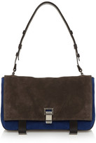 Thumbnail for your product : Proenza Schouler Courier medium suede and leather shoulder bag