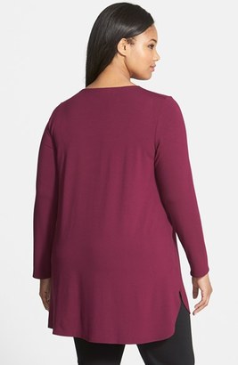 Eileen Fisher Long Sleeve Jersey Tunic (Plus Size)